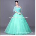 Ball Gown Long 2017 Mint Green Quinceanera Vestidos Sweetheart Bodice Prom Dress